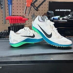 Nike White and Green Men's Athletic Shoes